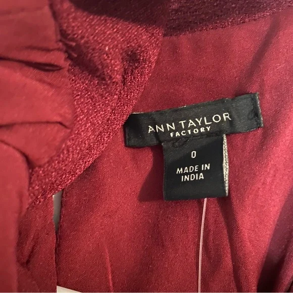 Ann Taylor Factory Cranberry/Burgundy Halter Top Jumpsuit Size 0 - Picture 8 of 9